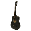 GUITARE SECHE 38' - Noir Mat