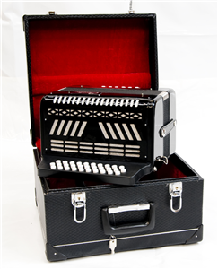 ACCORDEON DIATONIC 12 BASSES TONALITES DO/SOL/FA - noir