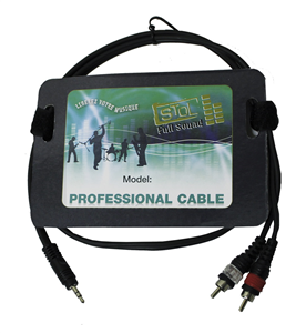 Cable  1 x Mini Jack stéréo / 2 x RCA   -  3 mètre