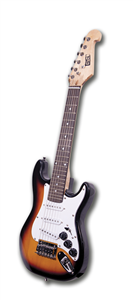 GUITARE ELECTRIQUE TAILLE 1/2 COULEUR SUNBURST