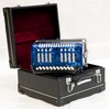 ACCORDEON DIATONIC 12 BASSES TONALITES DO/SOL/FA - Bleu marbré